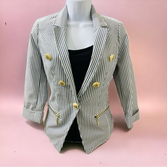LIKE NEW Women’s Size S Dynamite Stripe Blazer - Picture 1 of 4